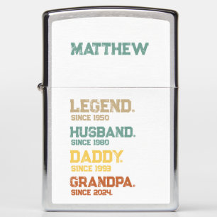 Legend Husband Daddy Grandpa Custom Name Classic Zippo Lighter