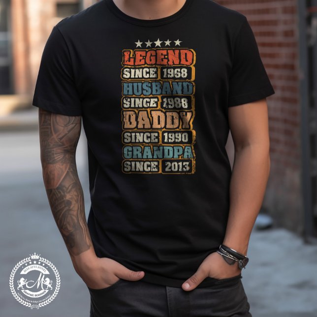 Legend Husband Daddy Grandpa Customized  T-Shirt (Custom gift for father)