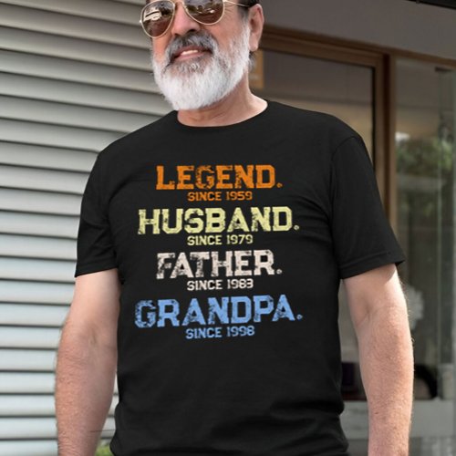 Legend Husband Daddy GRANDPA Customized T_Shirt