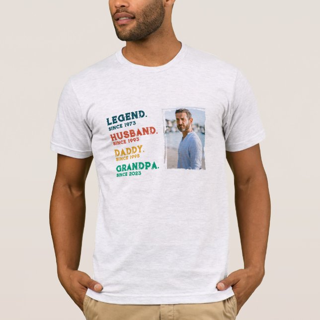 Legend Husband Daddy Grandpa Personalised T-Shirt (Front)