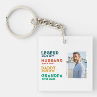 Legend Husband Daddy Grandpa Personalised T-Shirt Keychain