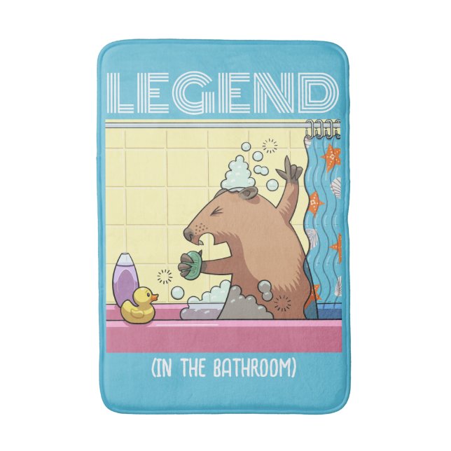 Legend (In The Bathroom) Singing Groundhog Bath Mat (Front Vertical)