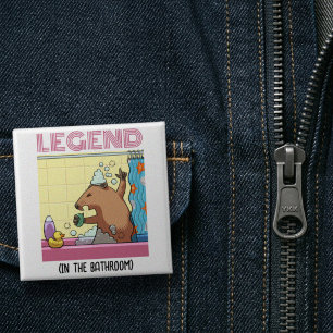 Legend (In The Bathroom) Singing Groundhog Button