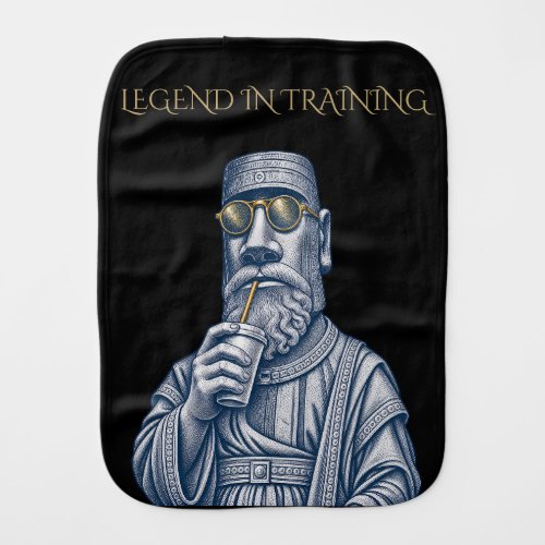 LEGEND IN TRAINING Vintage Art Baby Burp Cloth