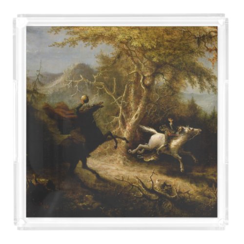 Legend of Headless Horseman Halloween Ghost Acrylic Tray