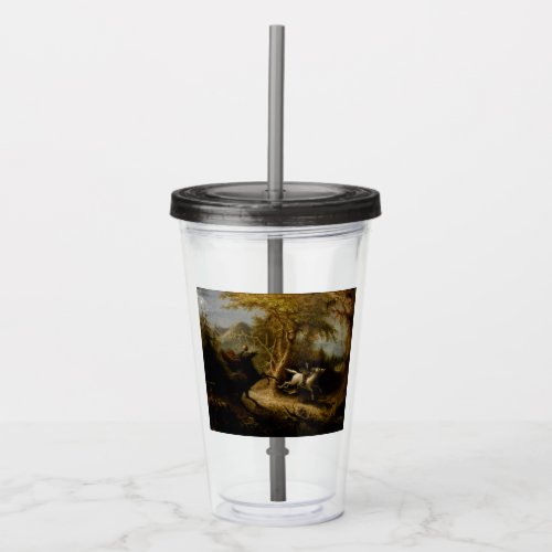 Legend of Headless Horseman Halloween Ghost Acrylic Tumbler