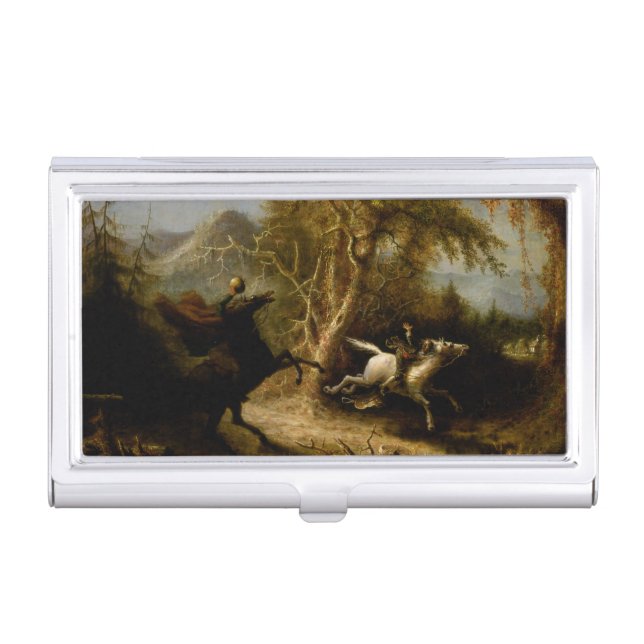 Legend of Headless Horseman Halloween Ghost Business Card Case (Front)