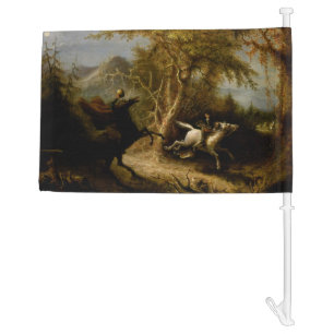 Legend of Headless Horseman Halloween Ghost Car Flag