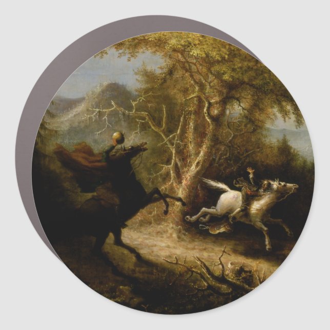 Legend of Headless Horseman Halloween Ghost Car Magnet (Front)