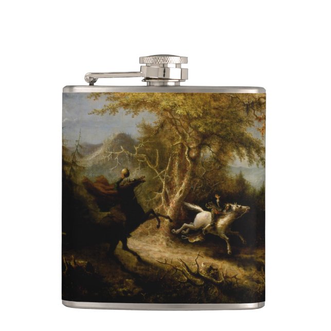 Legend of Headless Horseman Halloween Ghost Flask (Front)