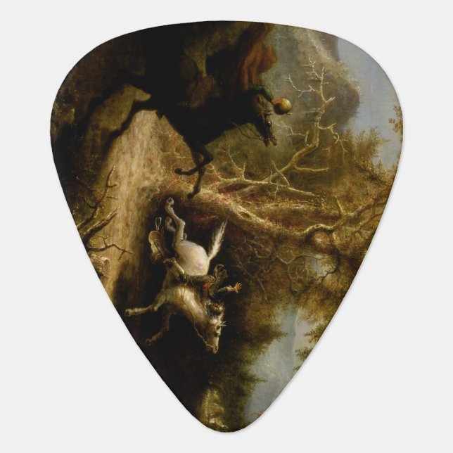 Legend of Headless Horseman Halloween Ghost Guitar Pick (Front)