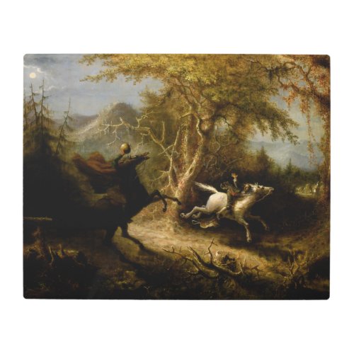 Legend of Headless Horseman Halloween Ghost Metal Print