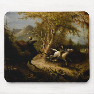 Legend of Headless Horseman Halloween Ghost Mouse Pad