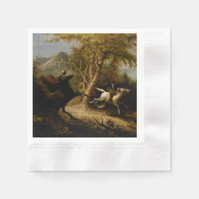 Legend of Headless Horseman Halloween Ghost Napkins (Front)