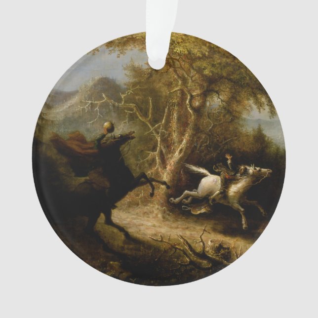 Legend of Headless Horseman Halloween Ghost Ornament (Front)
