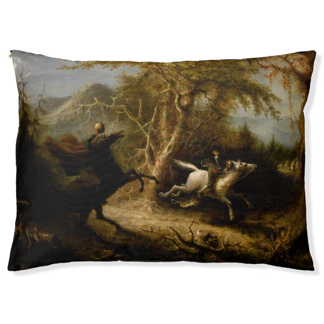 Legend of Headless Horseman Halloween Ghost Pet Bed (Front)