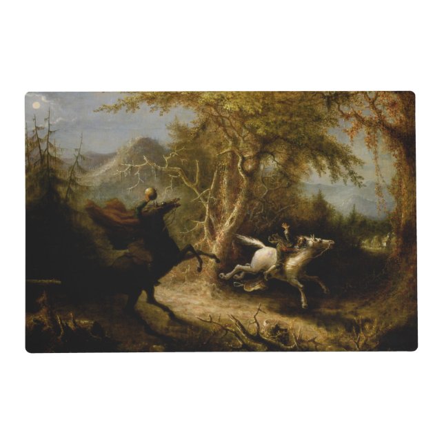 Legend of Headless Horseman Halloween Ghost Placemat (Front)