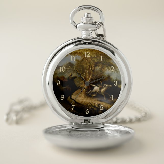 Legend of Headless Horseman Halloween Ghost Pocket Watch (Inside)