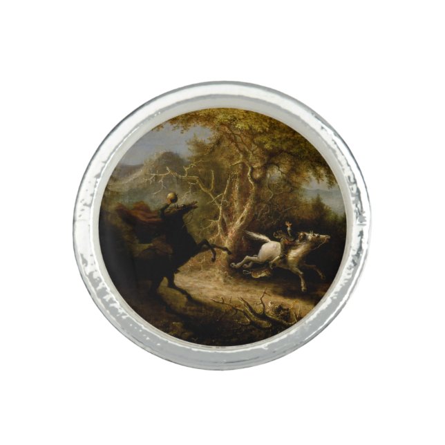 Legend of Headless Horseman Halloween Ghost Ring (Front)