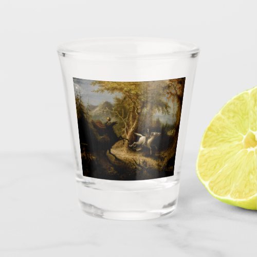 Legend of Headless Horseman Halloween Ghost Shot Glass