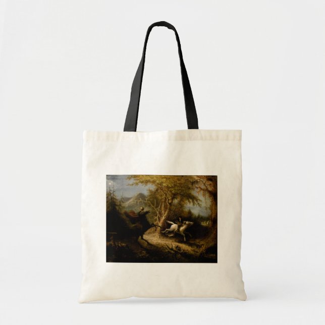Legend of Headless Horseman Halloween Ghost Tote Bag (Front)