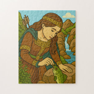 Legend of Mathilde and the Trout of Orval, Belgium Jigsaw Puzzle