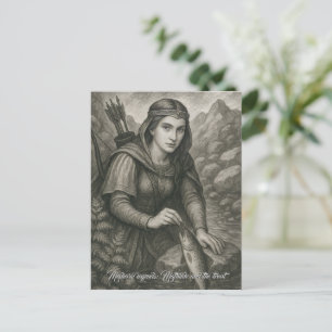 Legend of Mathilde and the Trout of Orval, Belgium Postcard