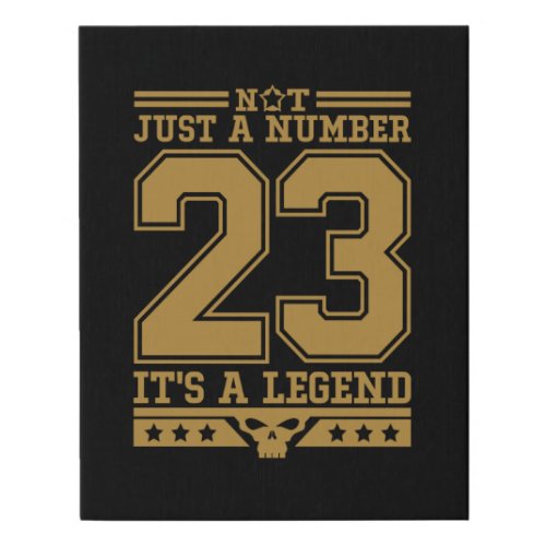 Legend of Number 23 Faux Canvas Print