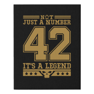 Legend of Number 42 Faux Canvas Print