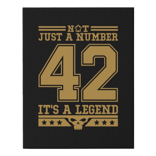 Legend of Number 42 Faux Canvas Print (Front)