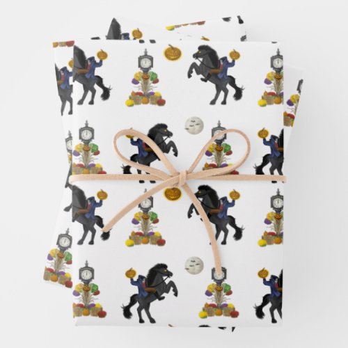 Legend of Sleepy Hollow Headless Horseman Gif Wrapping Paper Sheets