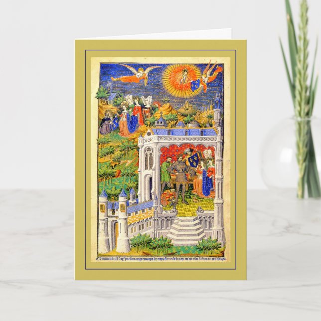 Legend of the French Gold Fleur de  Lis Holiday Card (Front)