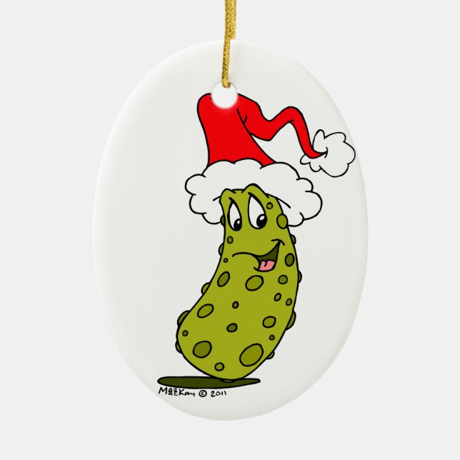 Legend of the Pickle Ceramic Ornament (Front)