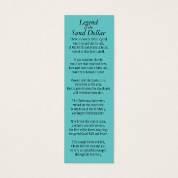 Legend Of The Sand Dollar Bookmark Revised* by Meg_Stewart at Zazzle