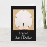 Legend of the Sand Dollar Card<br><div class="desc">The Legend of the Sand Dollar poem is written inside this card,  a closeup photograph of a sand dollar on a smooth sandy beach is the cover.</div>