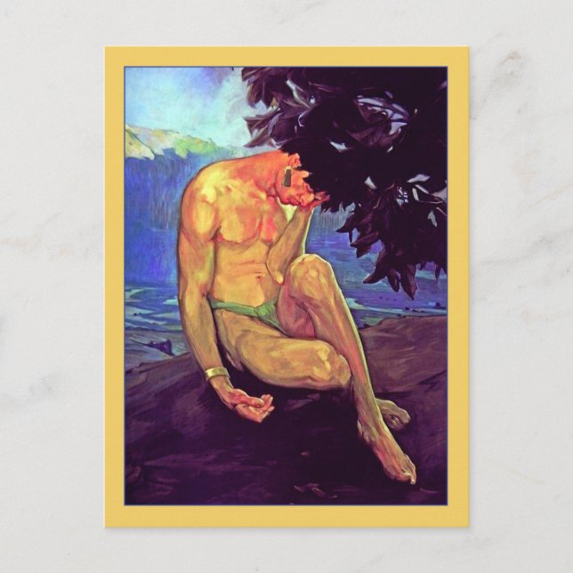 Legend of Volcanoes by Saturnino Herran Postcard (Front)