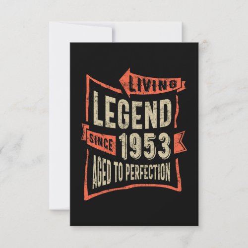 Legend Since 1953 Birthday Gift RSVP Card