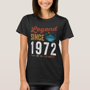 Legend Since 1972 Birthday Retro Vintage T-Shirt