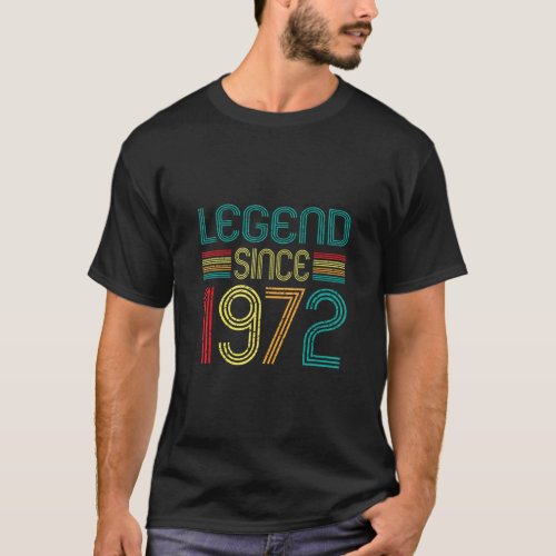 Legend Since 1972 Retro 50 Years Old Vintage 50th  T_Shirt