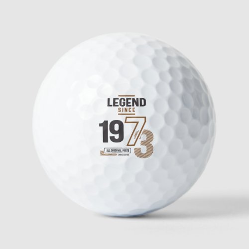 Legend Since 1973 50 birthday Golf Balls