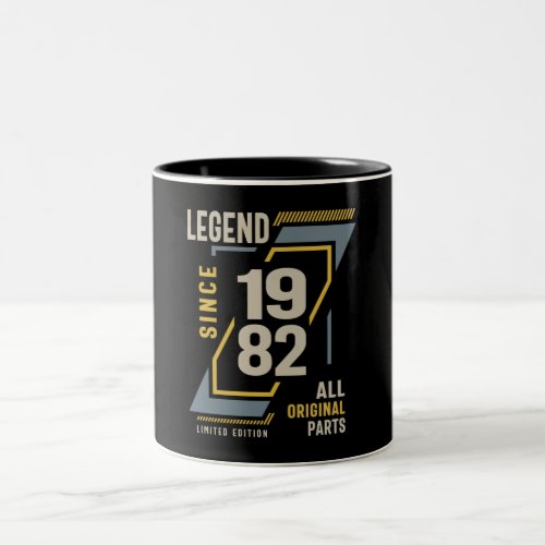 Legend Since 1982 41 birthday  Two_Tone Coffee Mug