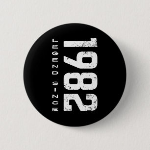 Legend Since 1982 42nd Birthday Button
