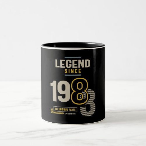 Legend Since 1983 40 birthday  Two_Tone Coffee Mug