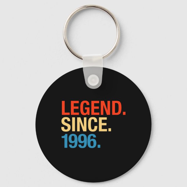 Legend Since 1996 Years Old Gifts 26th Birthday  Keychain (Front)