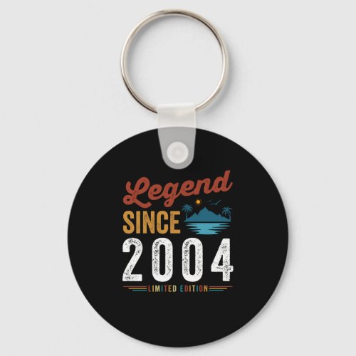 Legend Since 2004 Birthday Retro Vintage Keychain