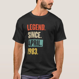 Legend Since April 1983 Birthday 40th Decoration T-Shirt