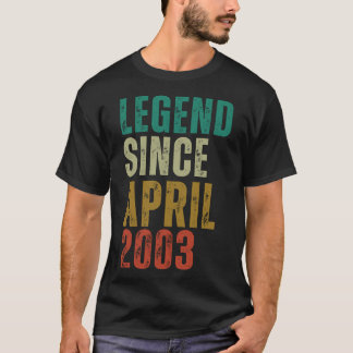 Legend Since April 2003 18th Birthday Gift 18 Year T-Shirt