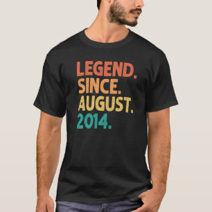 Legend Since August 2014 8 Years Old 8th Birthday T-Shirt