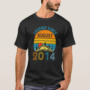 Legend Since August 2014 8th Birthday Vintage 8 Ye T-Shirt