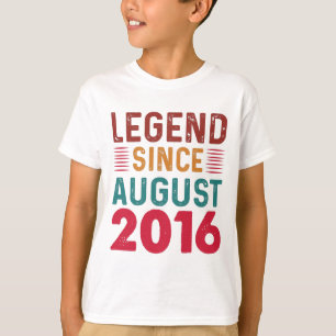 Legend Since August 2016 Vintage Birthday T-Shirt